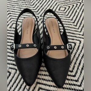 Sincerely Jules Black Buckle Flats Size 8.5